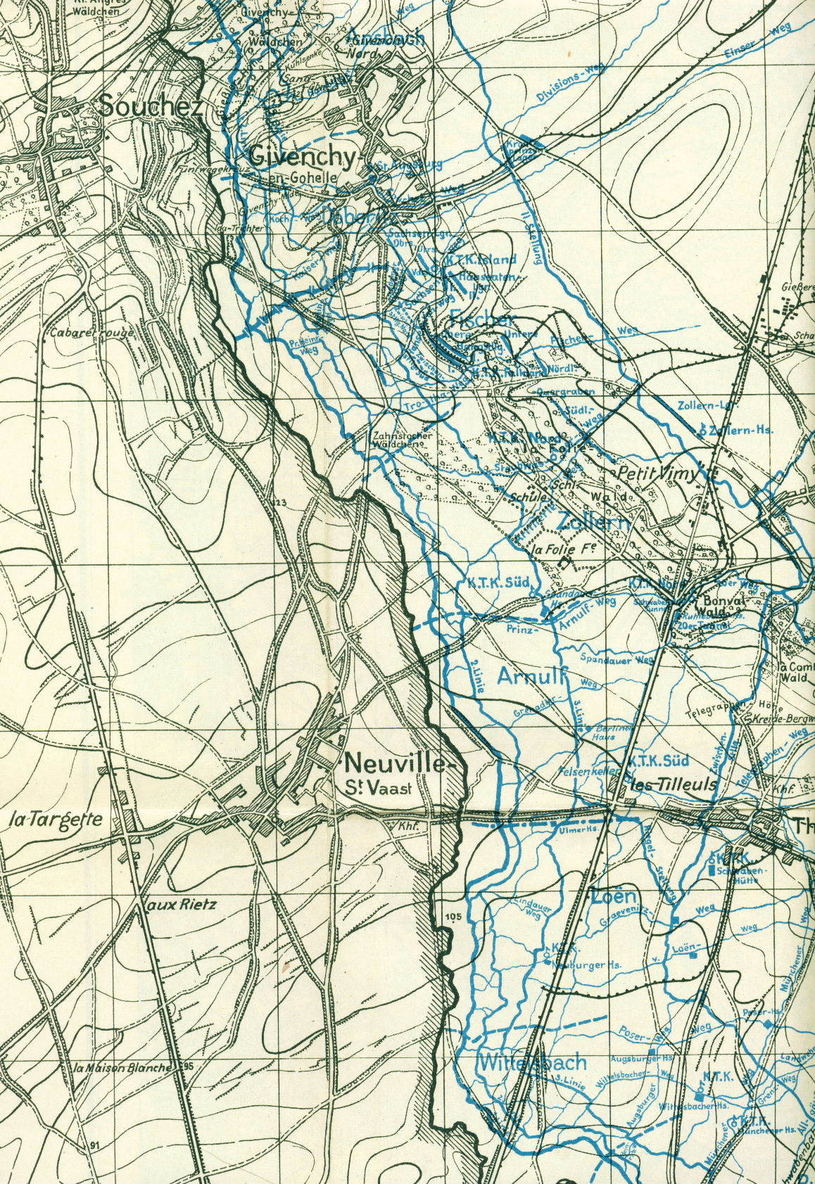 map of trench